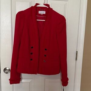 Calvin Klein Red Double-Breasted Blazer